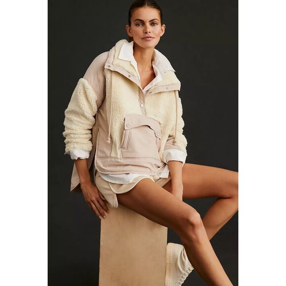 Daily Practice by Anthropologie Long-Sleeve Sherpa Jacket Size M - Picture 1 of 10